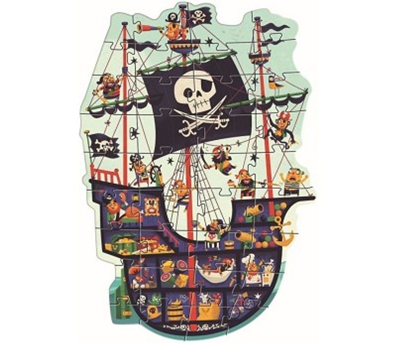 Piratskip, gigant puslespill 36 brikker