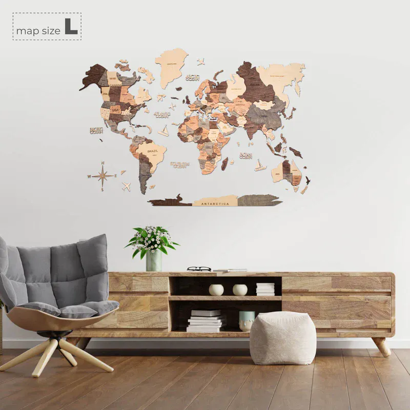 3D Verdenskart i Tre Terra  Enjoy The Wood